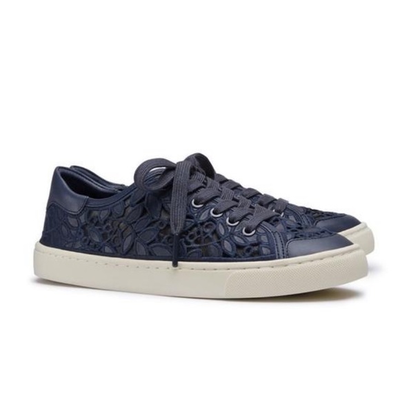 Tory Burch Shoes - Tory Burch || Rhea Navy Lace Mesh Sneakers 10